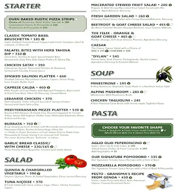 Amici Cafe menu 