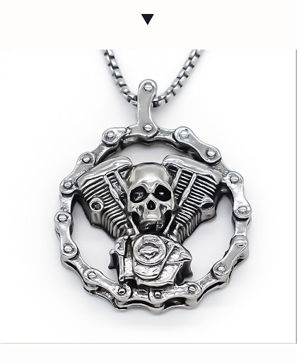 Title 4, European and American Skull Pendant Mens Metal...