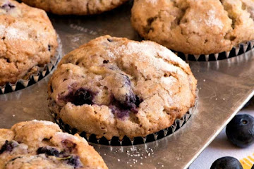 Lemon Blueberry Zucchini Muffins
