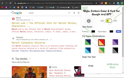 Stylo: Custom Color & Font for Google and GPT