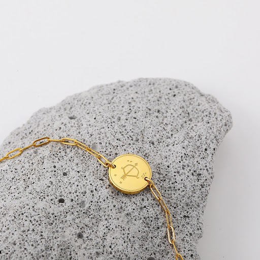 Title 31, Titanium Steel 18K Gold Round Plate Twelve Cons...
