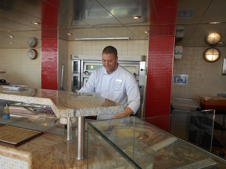 Pizza man on Deck 12 served some of the best slices at sea