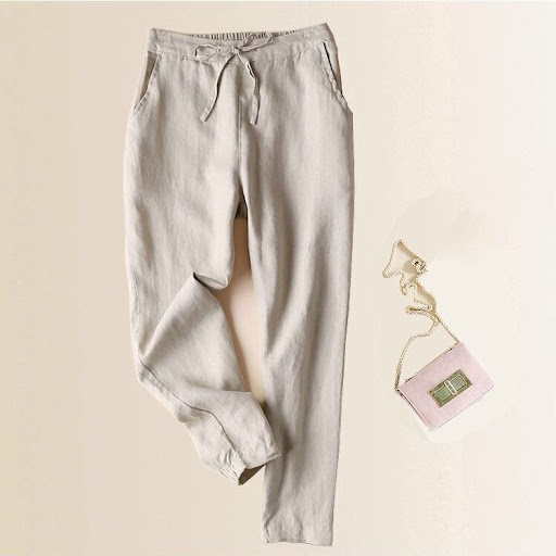 Title 6, Womens Cotton and Linen Harem Pants. Comfortab...