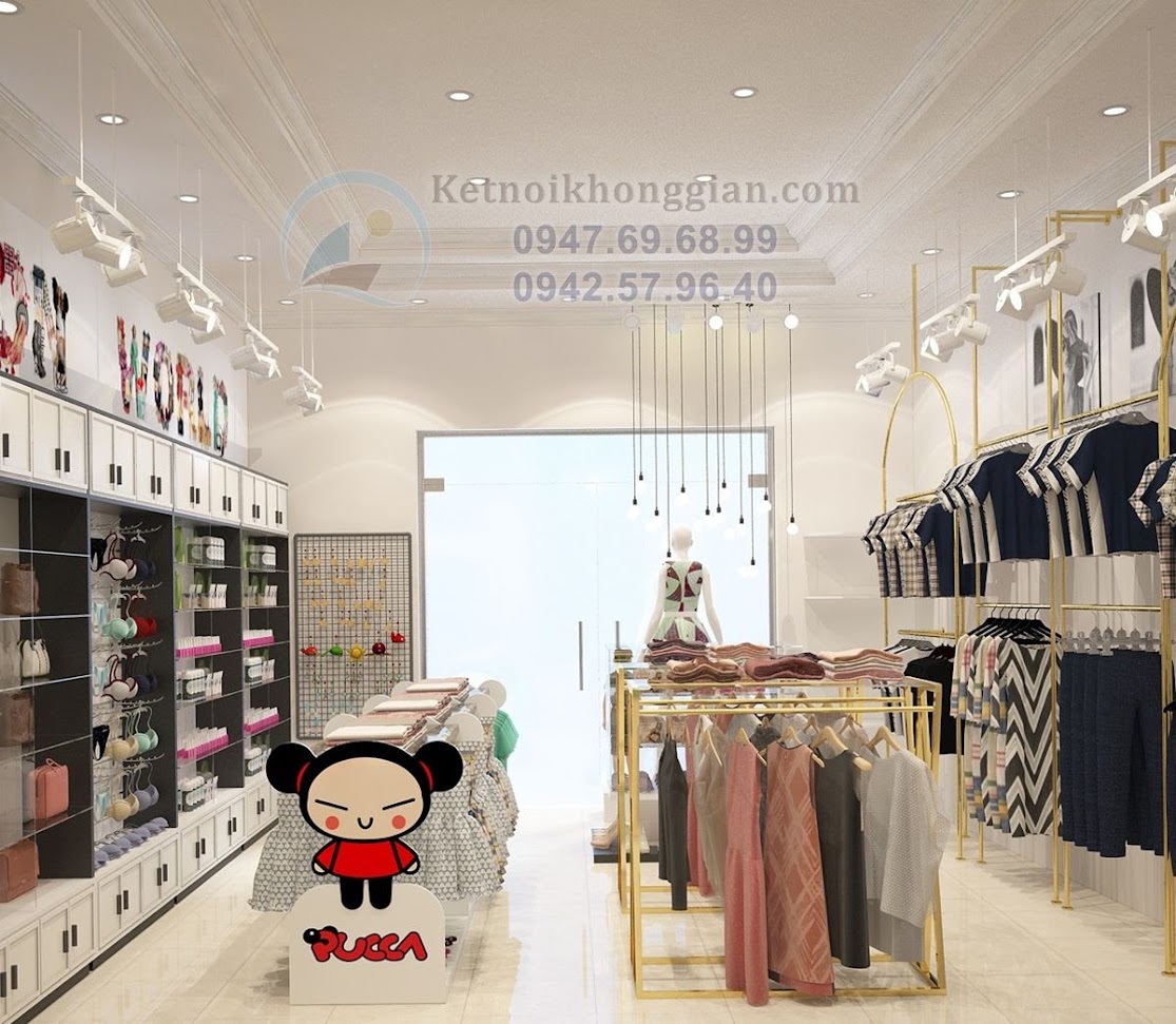 thiết kế shop mẹ và bé ấn tượng