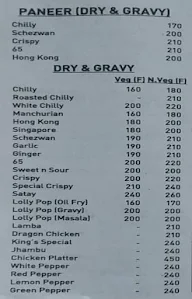 King's Chinese menu 3