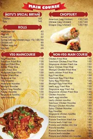 Motu's Cafe menu 3