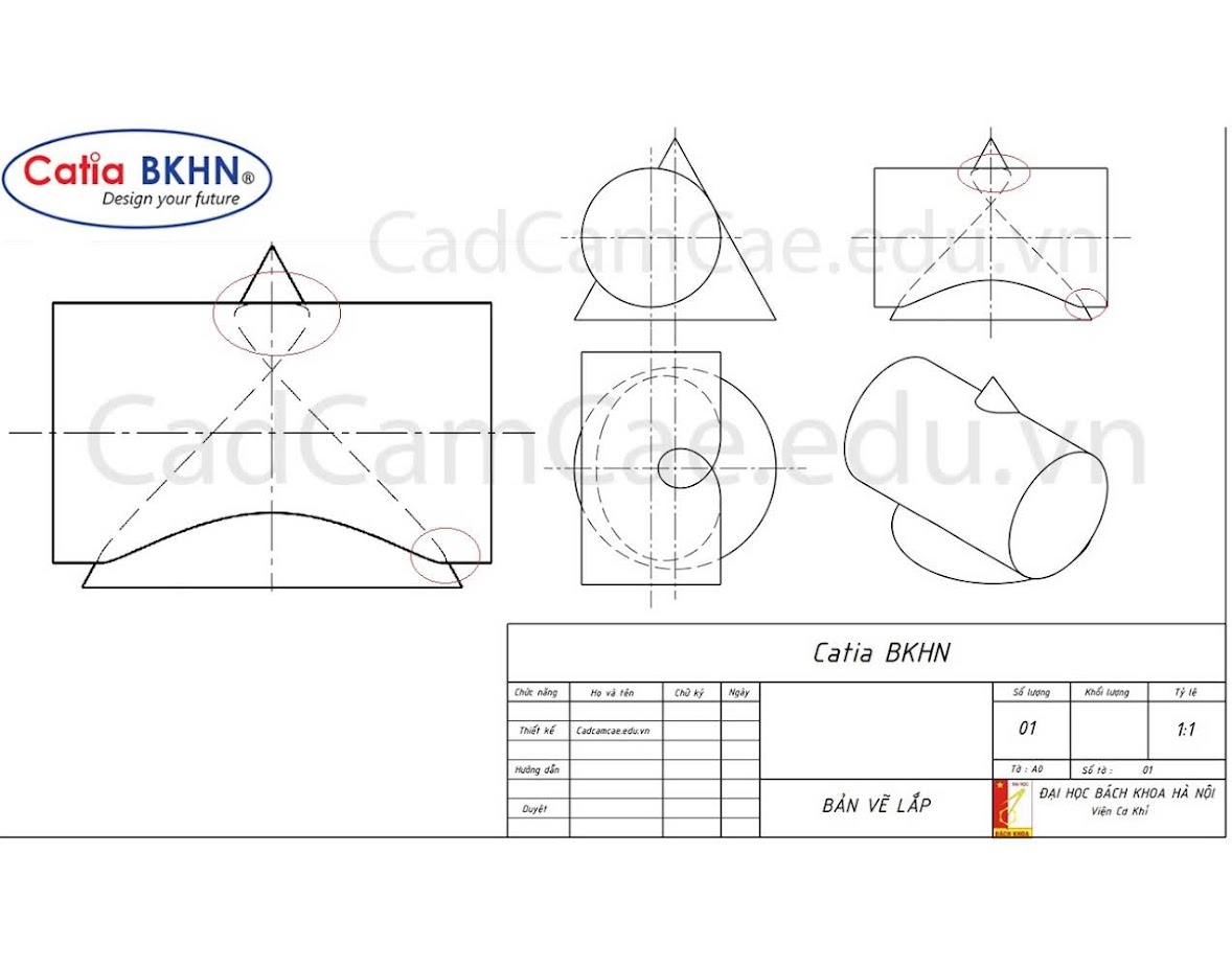 Hướng dẫn vẽ giao tuyến đơn giản + Video 01 Hướng dẫn vẽ Đồ họa Kỹ ...