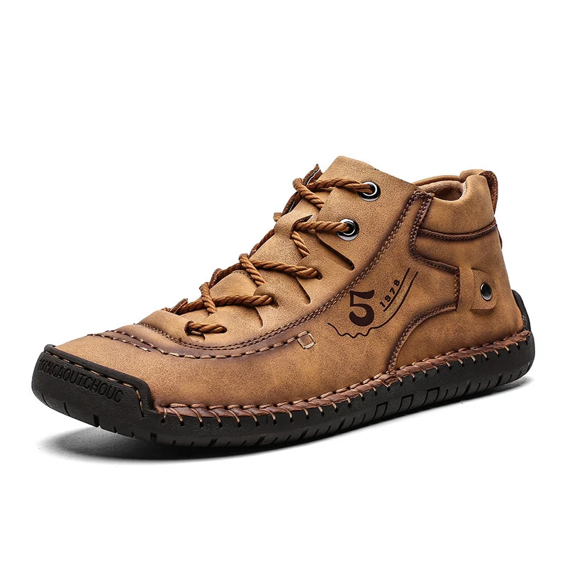 Heren Outdoor Casual Low Top Martin Boots, honderd handgestikte schoenen, perfect voor casual gebruik en outdoor activiteiten, comfortabel en stijlvol.
