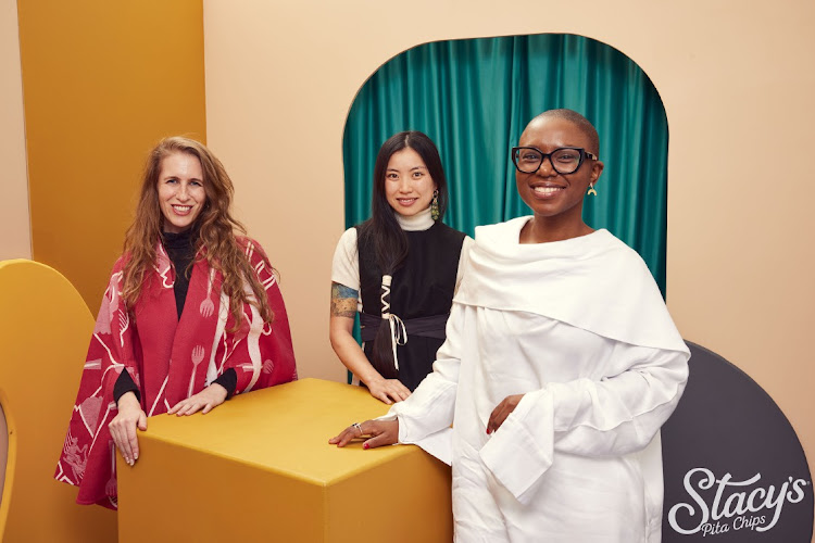 From left: 'Milisuthando' producer Marion Isaacs, cinematographer Hankyeol Lee, who also edited the documentary, and Milisuthando Bongela, who wrote and directed the film about her life in the Eastern Cape, on the red carpet at the Sundance Film Festival in Utah, US, in January.