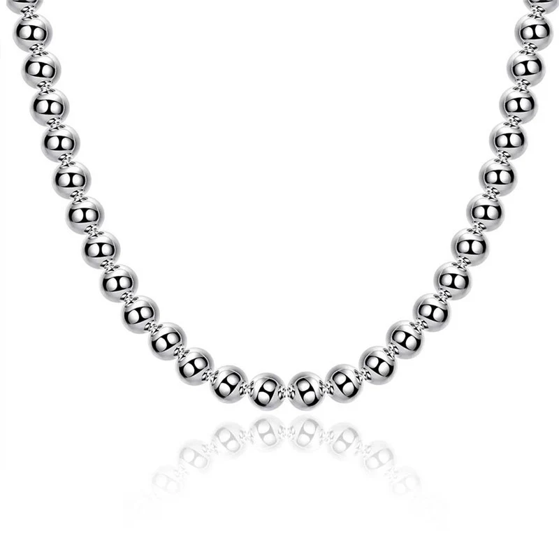 Collana in argento 8M 10M con perline Buddha cave, un accessorio elegante e spirituale per donne. Perfetta per un tocco di stile unico.