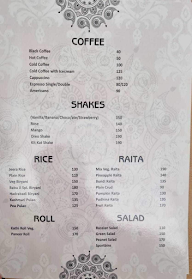 Babuji Jodhpur Palace menu 2