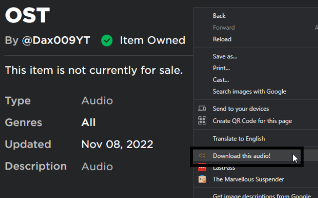 ROBLOX Audio Downloader Preview image 3