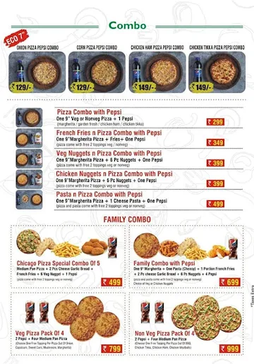 Chicago Pizza menu 