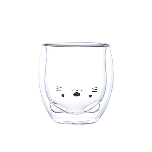 Title 2, Double Layer Animal Heat Resistant Glass Water Cup