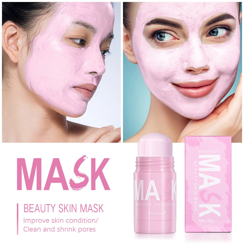 Máscara facial sólida de rosas refrescante, limpante, hidratante e umectante para uma pele macia, radiante e revitalizada.