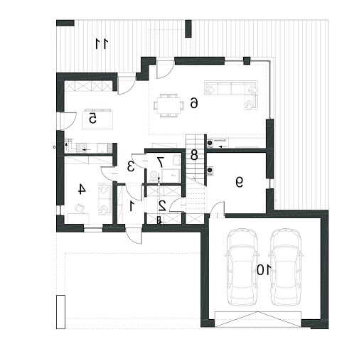 Dopasowany D34 - Rzut parteru