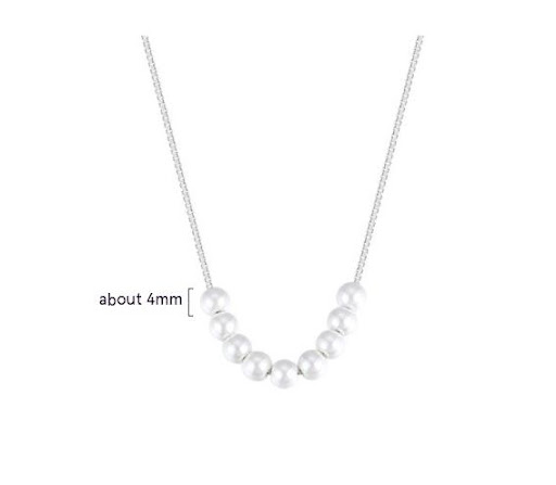 Title 5, Autumn and Winter Pearl Necklace Womens Cold S...