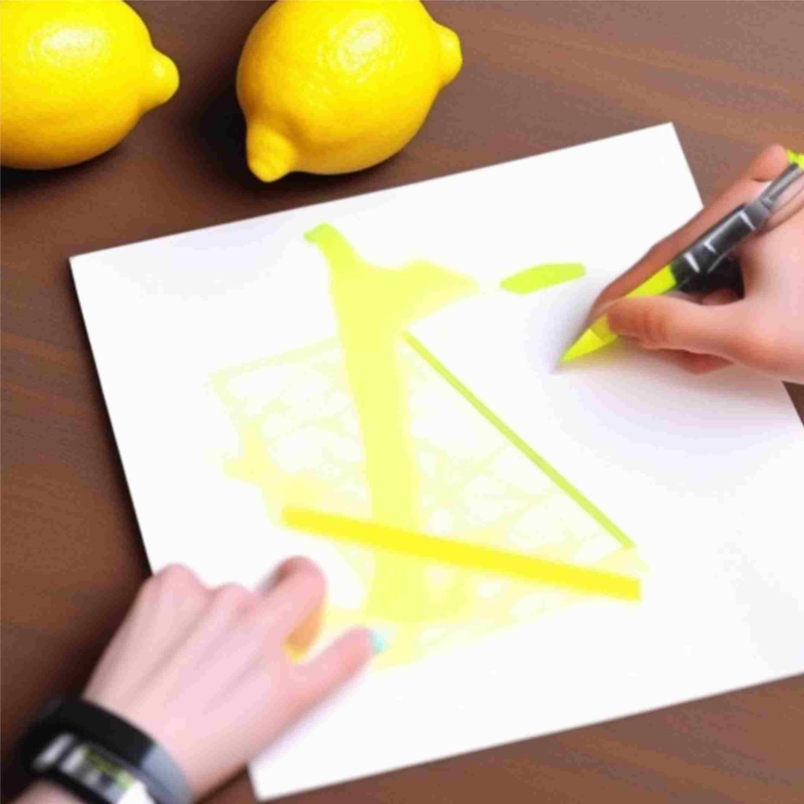 Remove Highlighter Marks From Paper Using Lemons