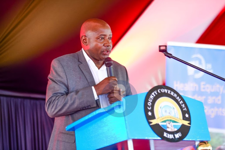 Kakamega Deputy Governor Ayub Savula during World Malaria Day at Pawteng in Muhoroni, Kisumu county on April 25, 2024