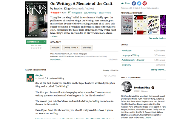 Hacker Reads for Goodreads Preview image 4