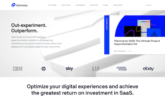 optimizely homepage