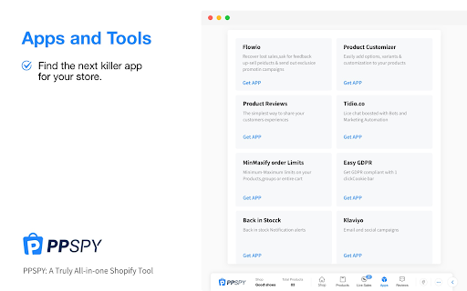 PPSPY-#1 Shopify analytics & dropship tool