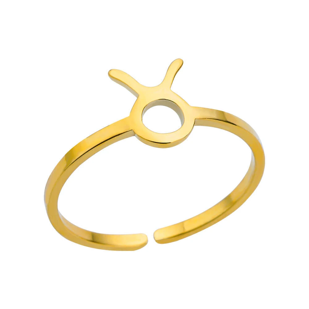 Anel Simples de Aço Inoxidável com 12 Símbolos de Constelações. Leve sua constelação favorita sempre com você, elegante e durável.