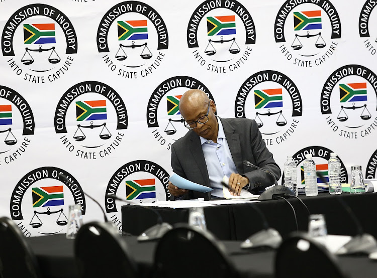 Former owner of Afro Worldview [formerly The New Age], Mzwanele Manyi at the state capture commission of inquiry.