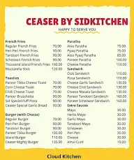 Ceaser by Sidkitchen menu 1