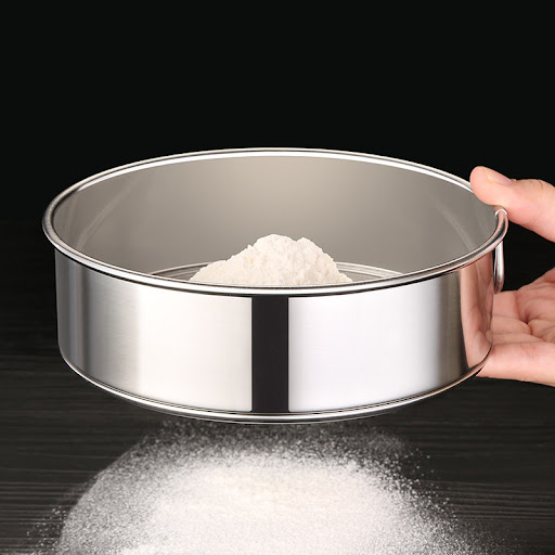 Title 2, Stainless steel sieve baking tool Fine mesh sif...