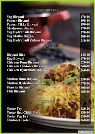 Hotel Ajwa menu 1