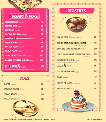 Chaat Ka Chaska menu 