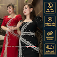 Đầm Dạ Hội Đen Ngọc Trai Pha Lê Sang Trọng Cao Cấp Gloria Dress