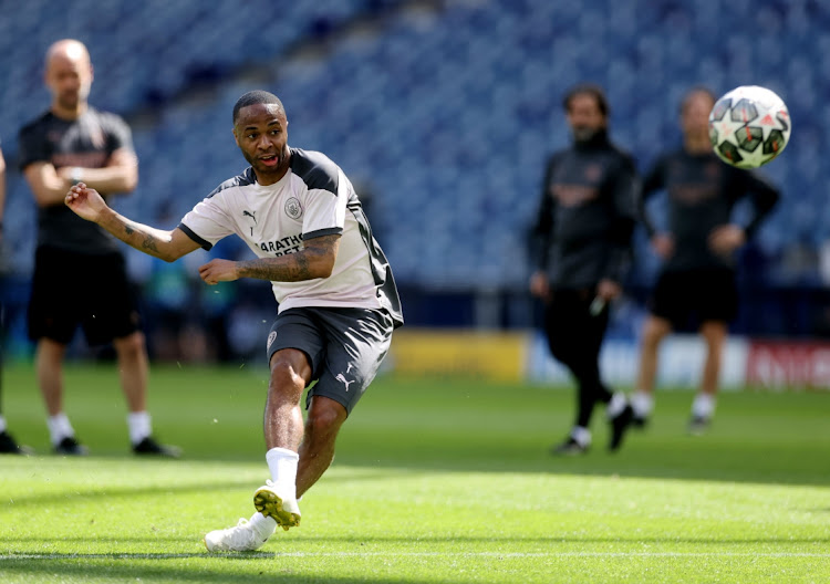 Manchester City's Raheem Sterling during training in Porto ahead of the Champions League final on Saturday.