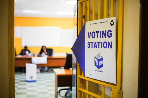 A voting station. Hundreds of thousands of citizens have used the final voter registration weekend to register for the upcoming local government elections