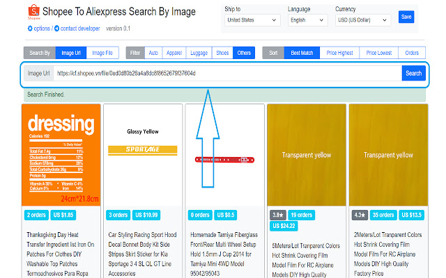 Shopee To Aliexpress Search By Image