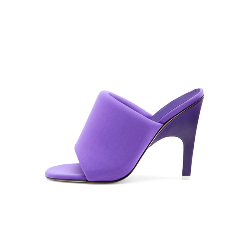 Sexy high heel open teen half slippers stiletto sandalen voor buiten. Elegante damesschoenen met hoge hak, ideaal voor buiten.