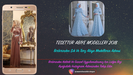 Stylish evening dress Hijab Modelleri 2018