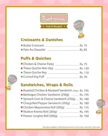 Theobroma menu 