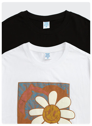 Title 9, Stereo Foam Print Cartoon Daisy Short-sleeved T...