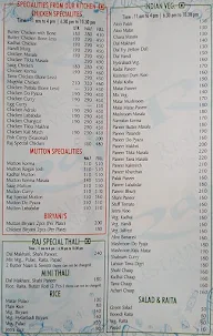 Raj Restaurant menu 2