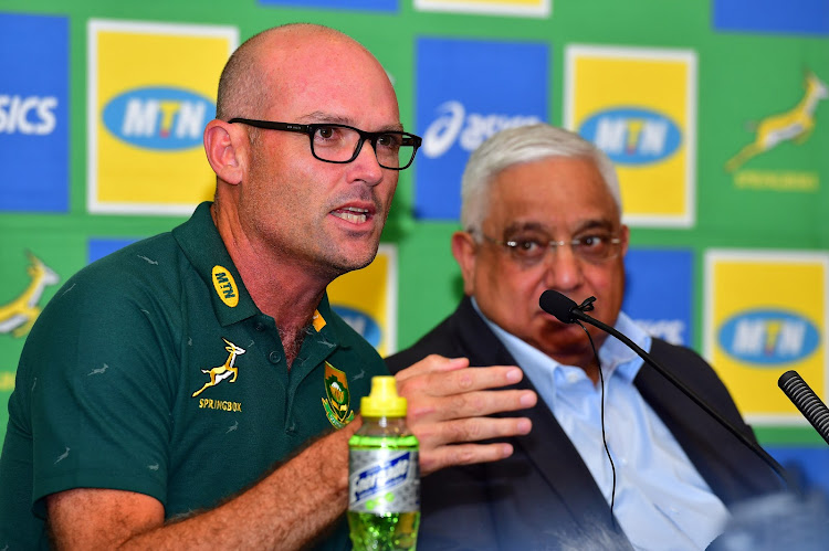 Springbok head coach Jacques Nienaber during the announcement media conference at Southern Sun Pretoria on January 24, 2020 in Pretoria, South Africa.