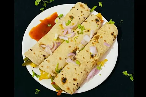 Cheesy BBQ Paneer Roll