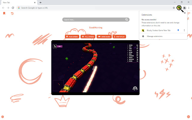 Blocky Snakes Game New Tab