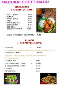Madurai Chettinadu menu 1