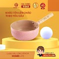 Chảo Chống Dính Bếp Từ Homelife Tay Cầm Gỗ Khắc Tên Chảo Đá Sâu Lòng Chống Dính Quánh 18Cm Dùng Được Cho Các Bếp