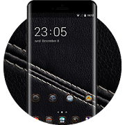 Black Texture Theme Leather Thread Wallpaper  Icon