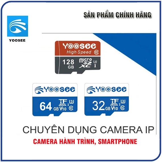 Thẻ Nhớ Micro Sdxc Yoosee 32Gb | 64Gb | 128Gb Cao Cấp, Class 10 - U3, Chuyên Dụng Camera, Điện Thoại