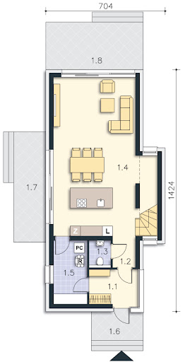 Tanger DCP375 - Rzut parteru