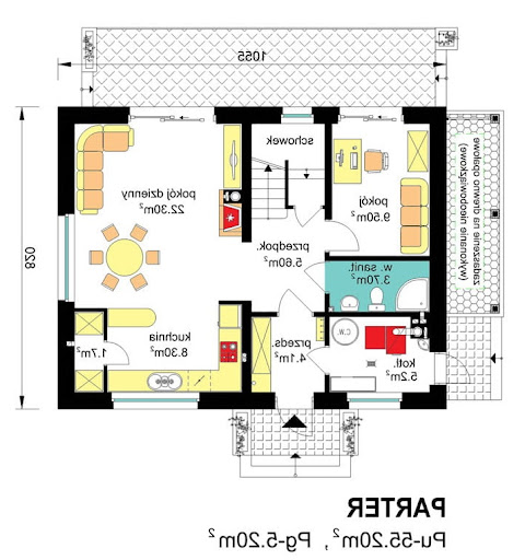 BW-36 (bez garażu) - Rzut parteru